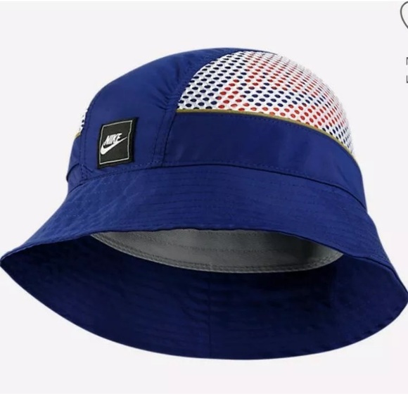 blue nike bucket hat